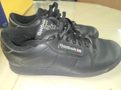 Vintage Reebok Classic schwarz Prinzessin Turnschuhe Größe 9,5 Weite Schuhe Wandern sportlich - Bild 2 von 6