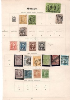 MEXICO collection on 7 album pages