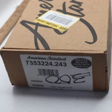 American Standard Double Towel Bar Brass Metal Matte Black 24" 735322.243