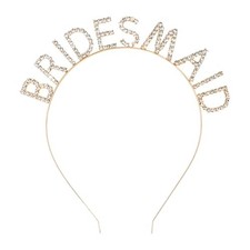 Gold Bridesmaid Headband Bachelorette Party Decorations BRIDESMAID- Gold