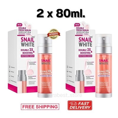Snailwhite Double 2X Boosting Serum Vitamin C Niacinamide Hydrating Glow 2 Pc