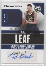 2017-18 Panini Chronicles Signature Swatches 130/199 TJ Leaf #CSS-TJL Auto p7i
