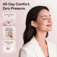 Ear Clip Wireless Sports Bluetooth Earphones With Butterfly Buckle Diamond HOT