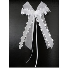 10 STK Autoschleifen Antennenschleifen,Organza Herzen Schleifen Auto Schmuck ...