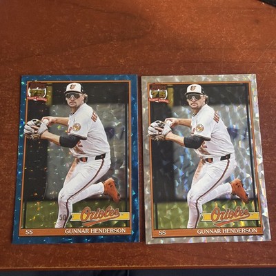 26 Topps Series 1-1991 Topps Gunnar Henderson #T91-49 Blue Crackle /150,Sliver C