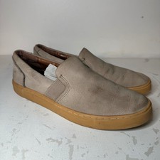 Frye Women s Ivy Slip On Sneaker Taupe Leather Shoes Distressed Size 9M