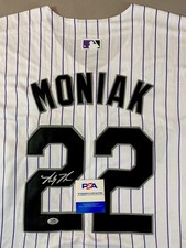 COLORADO ROCKIES- MICKEY MONIAK AUTOGRAPH #22 NIKE PINSTRIPE JERSEY PSA AQ14280