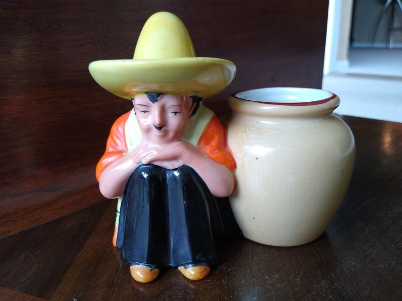 Occupied Japan Mexican Siesta Figurine Planter/Vase