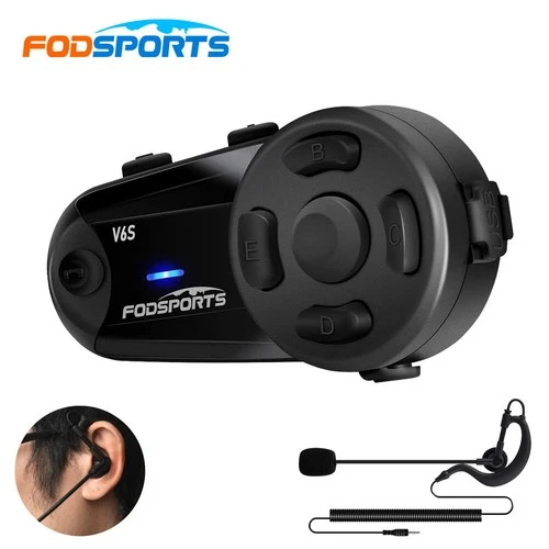 V6 S 1000m Bluetooth Intercom Headset with Earhook Earphone +Arm Bag FM Radio