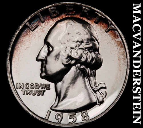 1958 Washington Quarter- Silver- Choice Gem Proof Luster No Reserve #J2905
