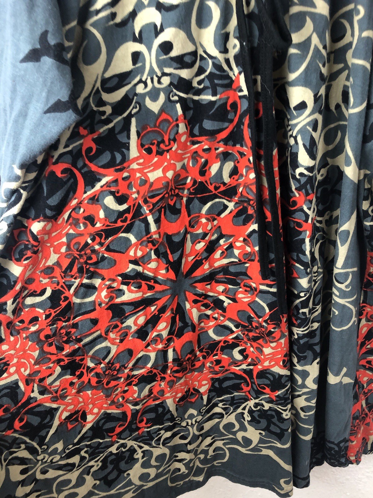 Aller Simplement Tunic Top 2X Gray Red Black Patt… - image 2