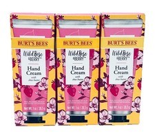 3 Pk Burt's Bees Watermelon Mint Wil Rose Berry Hand Cream, 1 OZ NEW