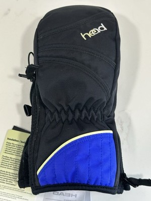 Head Jr Boys Insulated Black Ski Mittens Winter Gloves  Size Small Brand New