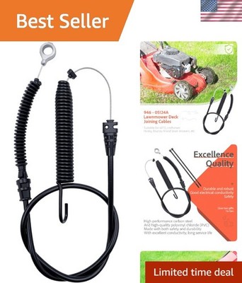 Durable Lawn Mower Deck Cable - Fits Multiple Models Including Craftsman & MTD
