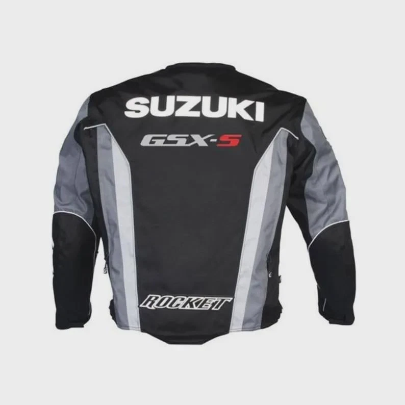 Suzuki Motorcycle Racing Jacket Motorbike Racing Leather Biker Jacket - Image 2 of 2