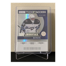 Upper Deck 2020-21 Credentials Debut Ticket Access #108 Mikhail Berdin /999