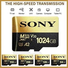 Sony Micro SD Memory Card 1TB 512GB 256GB 128GB High Speed TF A2 U3 V30