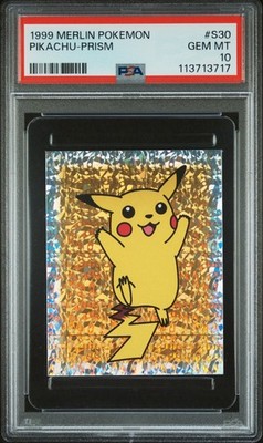 【CGC10】ピカチュウ マーリン Merlin ステッカー PSA10 PSA 10 GEM MINT 1999 MERLIN POKEMON S30 PIKACHU-PRISM | eBay