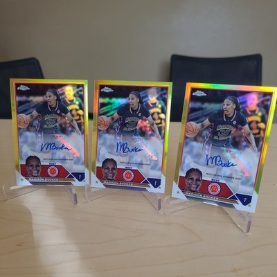 2023 TOPPS CHROME MCDONALD'S ALL AMERICAN MADISON BOOKER AUTO /75 YELLOW RC 