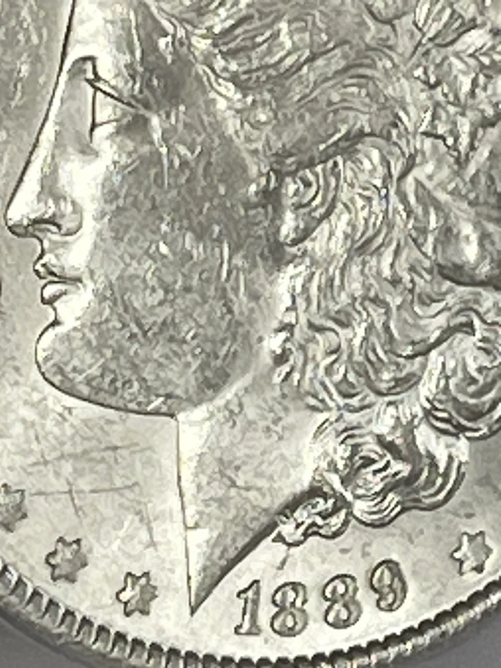 1889 Morgan Silver Dollar ANACS AU 58 Vintage Antique Coin Free Shipping - Image 4 of 4