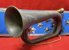 Civil War Field Musician's Brass Bugle Horn With Cord Signal Instrument