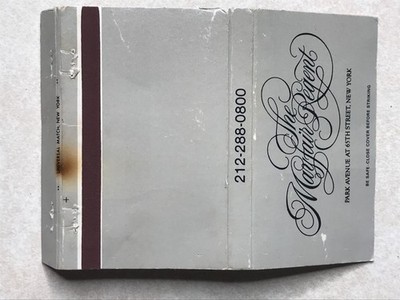 WB341 Matchbook Cover Wide The Mayfair Regent, New York New York NY