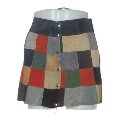Neiman Marcus, Lederrock, Größe: L, Klockkjol, minikjol, Mehrfarbig #BsI