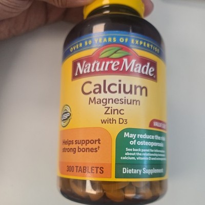 Nature Made 1893 Calcium Magnesium Zinc Dietary Supplement - 300 Tablets