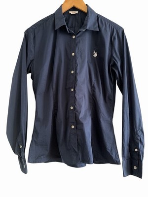 US Polo Damen Hemd Dunkelblau Tailliert Gr.: L/40