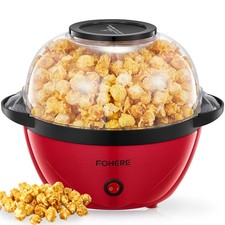 FOHERE Popcorn Maker Machine, 3.5L Popper for Home, Electric Red 