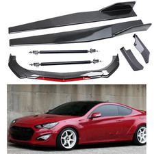 For Hyundai Genesis C Front Bumper Lip Spoiler Body Kit Carbon Fiber Side Skirt