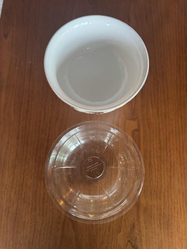 Vintage Teleflora Charles Wysocki, Christmas Bowl Bouquet Love 2000 Pedestal NEW - Bild 4 von 8