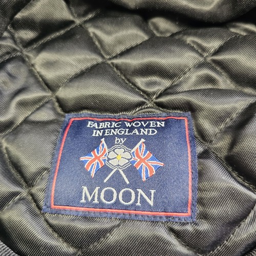Moon Blue Flat Cap Tweed 100% Wool Luxury Made In England Fabric Woven Yorkshire - Picture 7 of 10