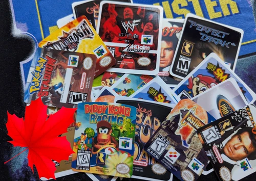 N64 Game Cartridge Replacement Sticker Labels