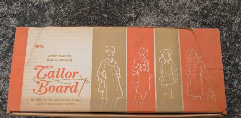 Vintage June Tailor 'Tailor Board' 501-D deluxe original package detail pressing