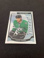 2015-16 O-Pee-Chee Radek Faksa Marquee Rookie Card #U44 Dallas Stars Hockey (B4). rookie card picture