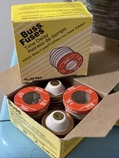 Box of 4 Buss Bussmann TL-20 Fuses 20 Amp 125V Time Delay Edison Base Fuses--New