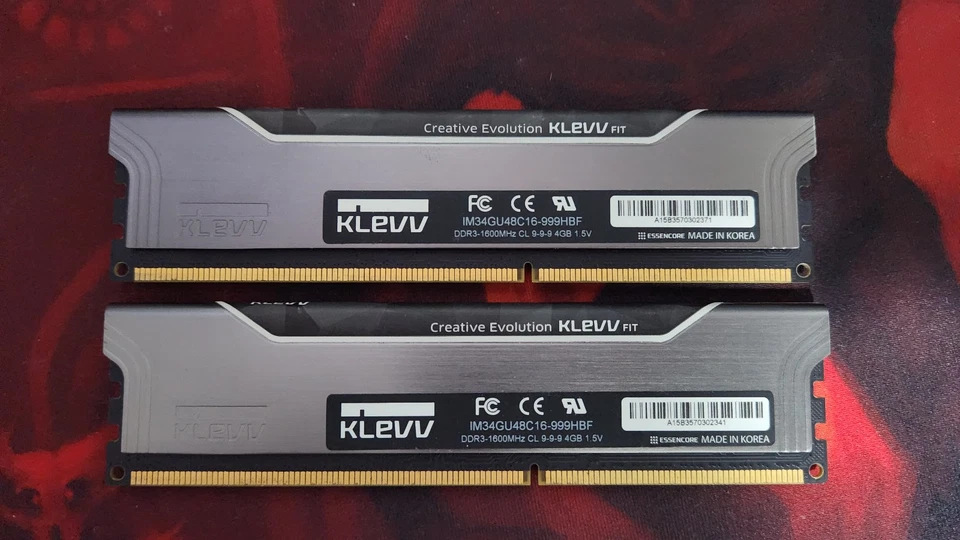 Creative Evolution KLEVV FIT DDR3-1600Mhz CL 9-9-9 8gb kit IM34GU48C16-999HBF - Image 2 of 2