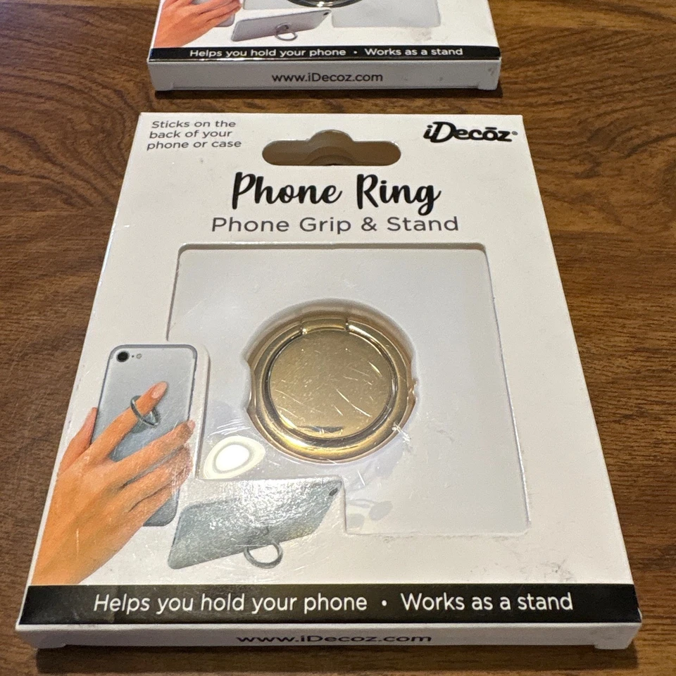 2 NUEVO Soporte de agarre de anillo de teléfono Decoz Soporte giratorio universal para teléfono celular Foto 2 de 4