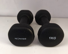 KG Physio Neoprene Dumbbell Weights 1KG x 2  Aerobic Workout Fitness Gym Home