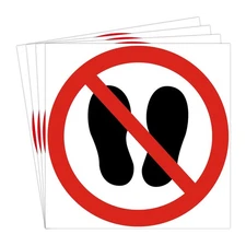 - Do Not Step On It/No Stepping On Surface Sign - Self Adhesive Peel and Stic...