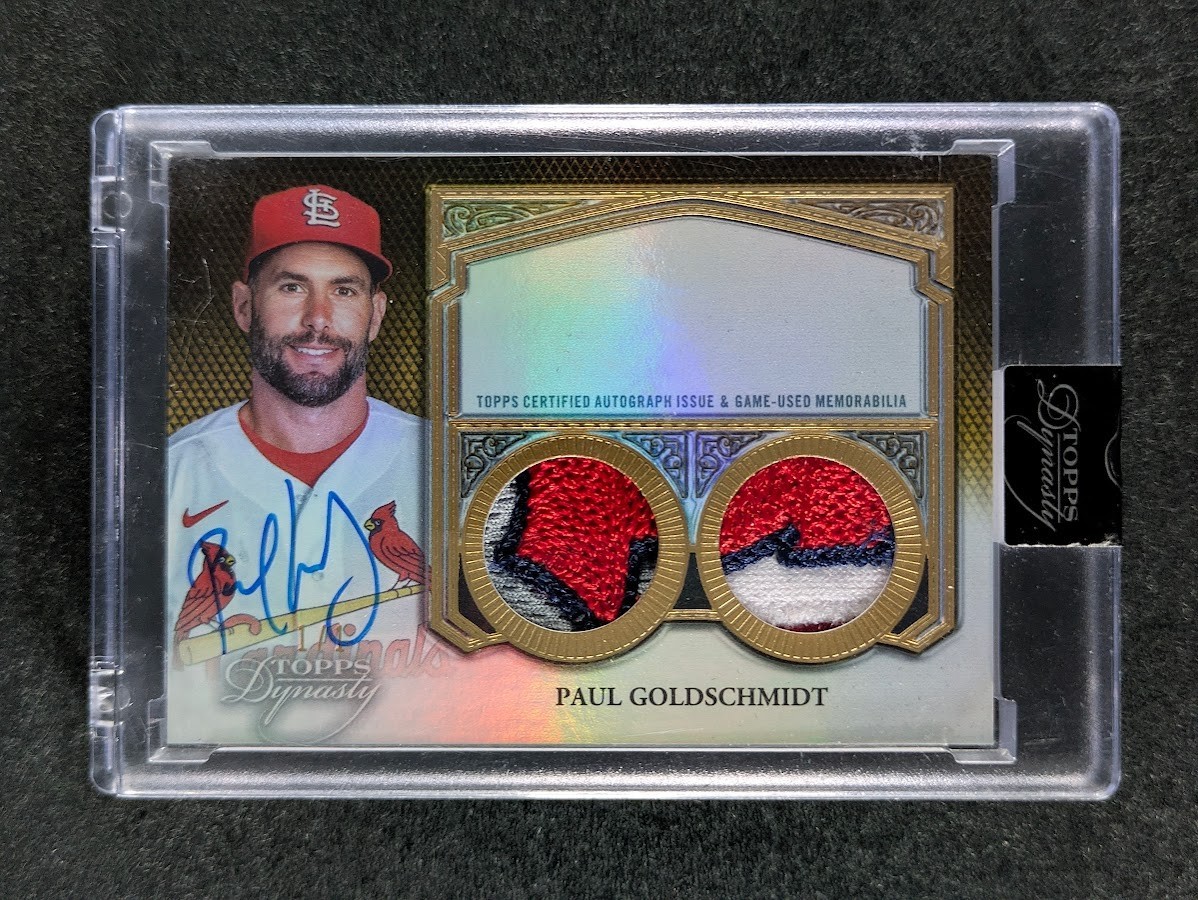 2023 Topps Dynasty PAUL GOLDSCHMIDT 1/1 Patch On Card Auto Dual Relics #ADR-PG