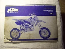 KTM OEM Spare Parts Manual Ersatzteilkatalog 2002 50 SX PRO Junior LC, Senior LC