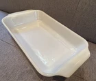 Vtg Anchor Hocking Fire King  12”White Casserole Bread Glass Dish 2qt.