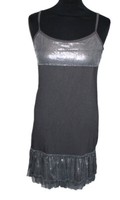 Damenkleid Kleid TrÄGerkleid Antrazit Grau Pailetten Holly Bracken Gr. 36 Neu