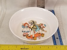 Vintage 1969 Oneida Deluxe Raggedy Ann And Andy Melamine Childs Bowl