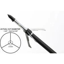 Grim Reaper RazorTip Broadhead 3 Blade Mechanical 1 3/4″ Cut 125 Grain 3pk 01914