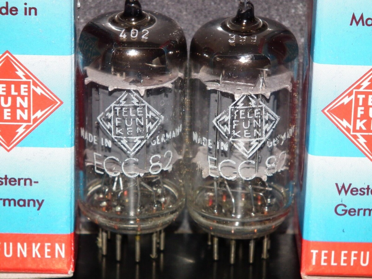 Tube Telefunken 12AU7 / ECC82 – Base Diamant, Longue Plaque – Testé Fort, Comme Neuf