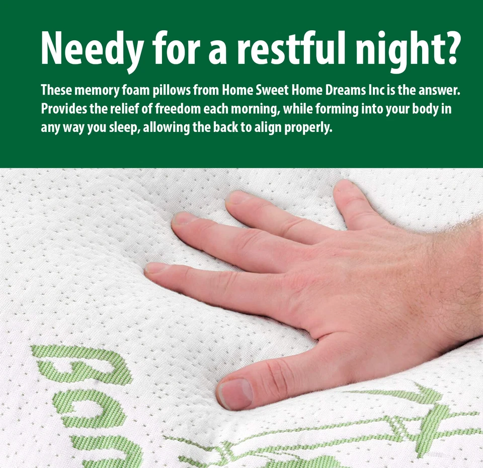 Bamboo Hypoallergenic Shredded Memory-Foam Pillows with Washable Cover - Image 3 of 4