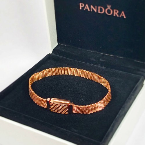 PANDORA Reflexions Long Clasp Pavé Rose 